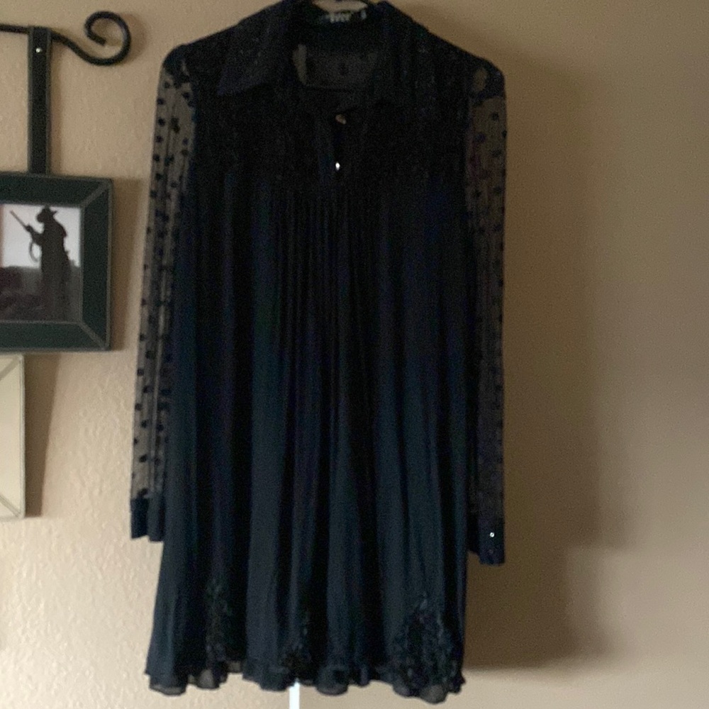 This top is very dressy, and it can be a dress down